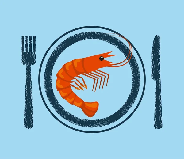 Delicious seafood lobster animal — Stock Vector