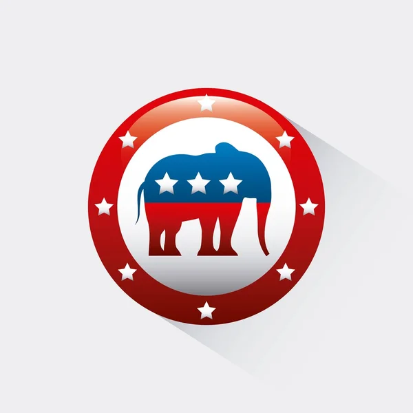 Partido político republicano animal — Vector de stock