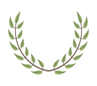 bitki dekorasyon izole simgesi yapraklar