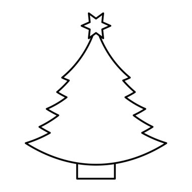 ağaç çam Noel izole simgesi