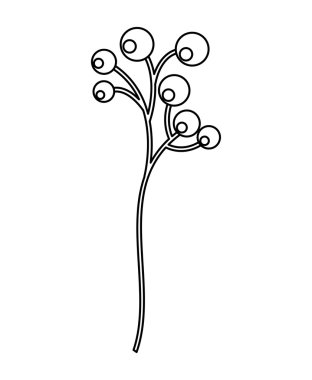 çiçek bitki dekorasyon izole simgesi