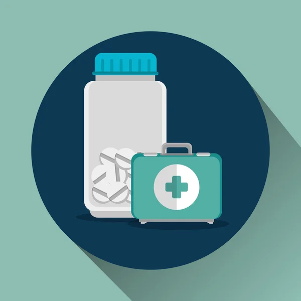 Flacon de médicament et kit — Image vectorielle
