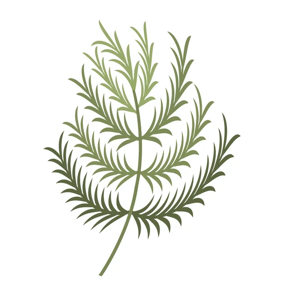 잎 식물 장식 고립 된 아이콘 — 스톡 벡터