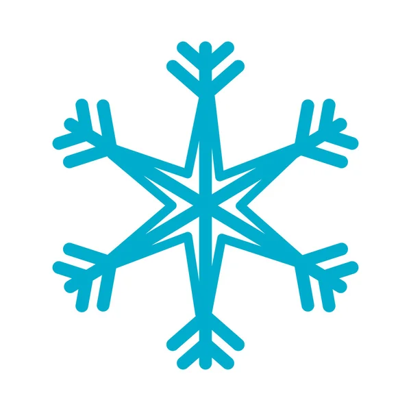 Flocon de neige icône isolée décorative — Image vectorielle