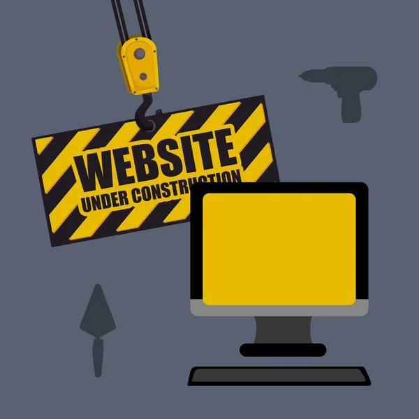 Webové stránky pod stavební konstrukce — Stockový vektor
