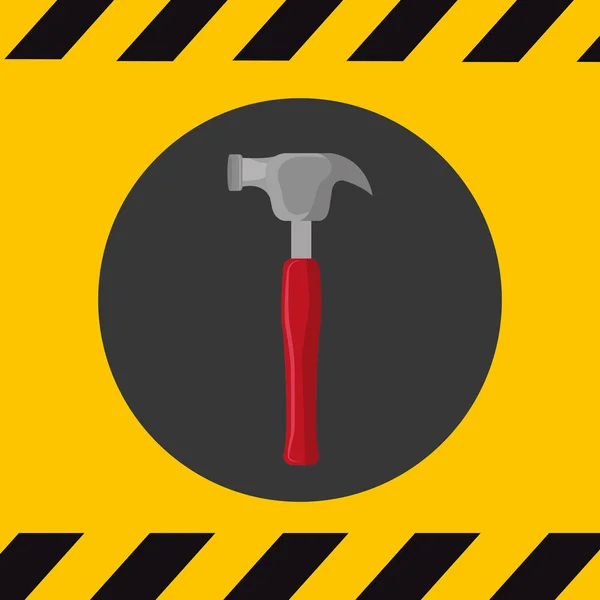Hammer construction tools — Stock Vector