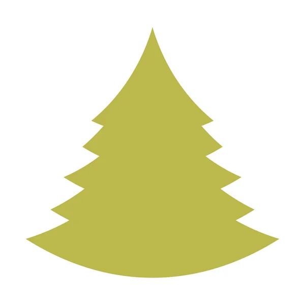Δέντρο χριστουγεννιάτικο πεύκο απομονωμένες εικονίδιο — Διανυσματικό Αρχείο