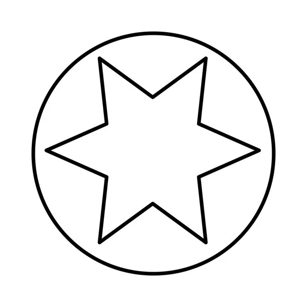 Hvězda symbol izolované ikona — Stockový vektor