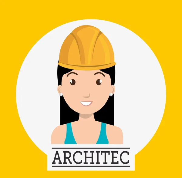 Avatar kobieta architekt — Wektor stockowy