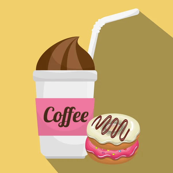 Coffee and donuts design — Stock Vector