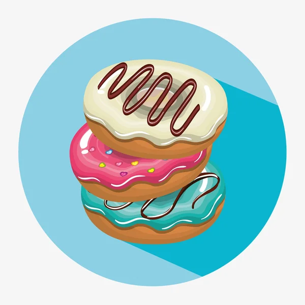 Diseño de donut dulce — Archivo Imágenes Vectoriales