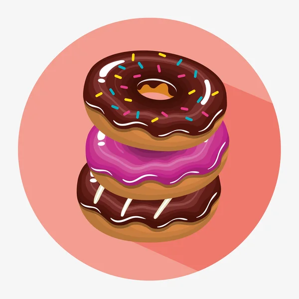 Diseño de donut dulce — Vector de stock