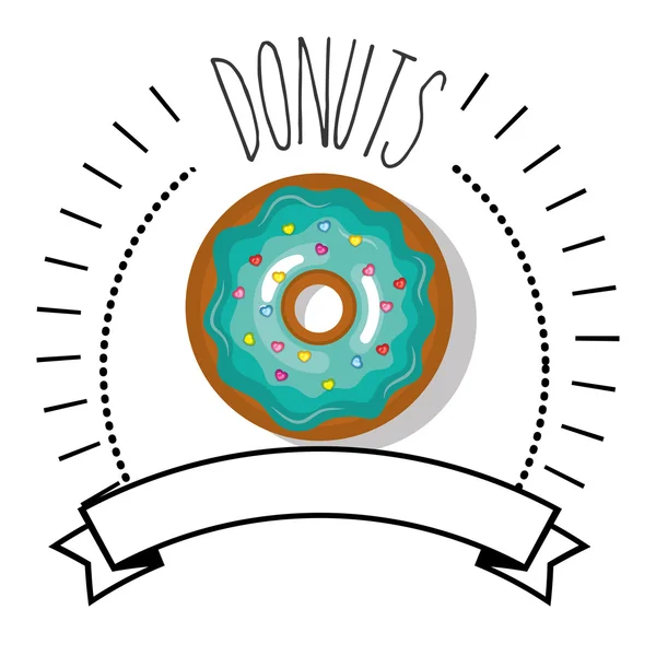 Design de donut doce —  Vetores de Stock