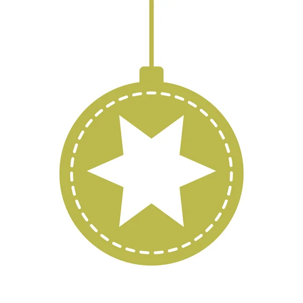 Decoratieve kerst bal hangende — Stockvector