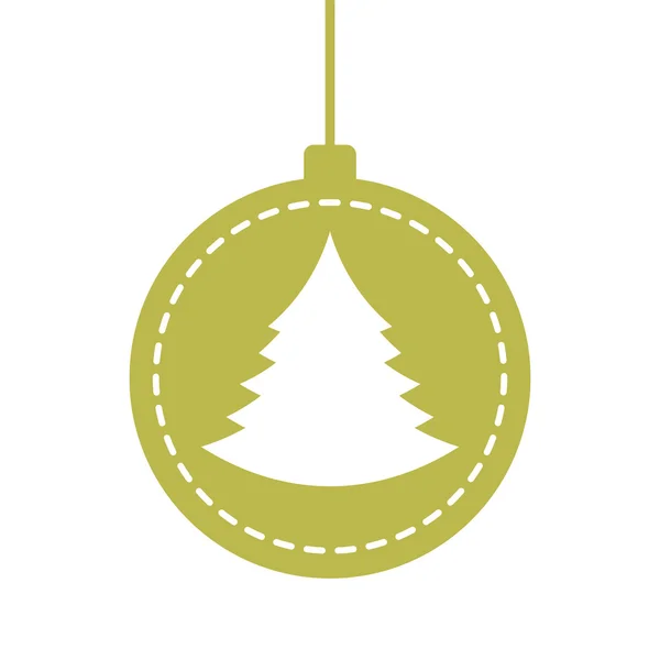 Bola decorativa de Natal pendurado — Vetor de Stock
