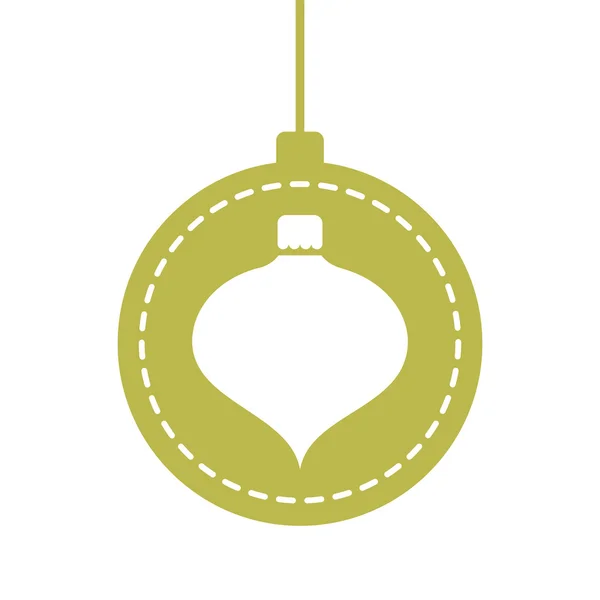 Dekorativní vánoční koule závěsná — Stockový vektor