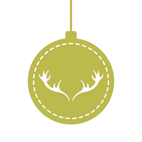 Decorative Christmas ball hanging — Stock Vector