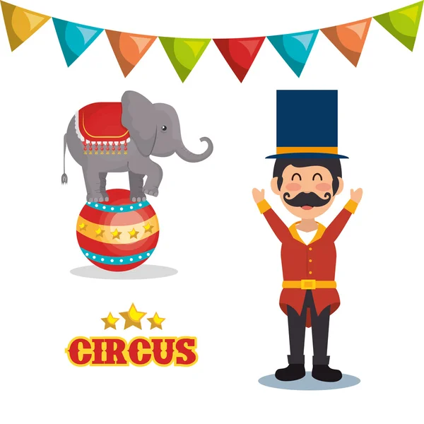 Circus Toon ontwerp — Stockvector