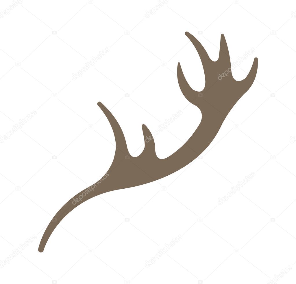horns reindeer isolated icon