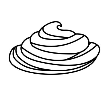 tatlı lezzetli krem simgesi