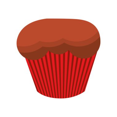 Lezzetli kek tatlı izole edilmiş ikon