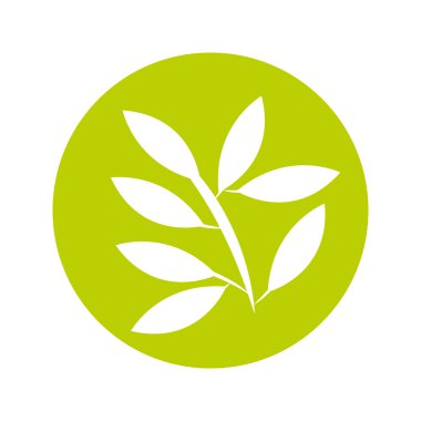 bitki dekorasyon izole simgesi yapraklar