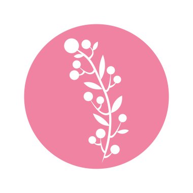 bitki dekorasyon izole simgesi yapraklar