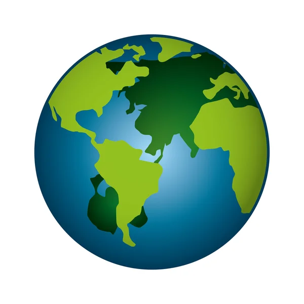 Welt Planet Erde Ikone — Stockvektor