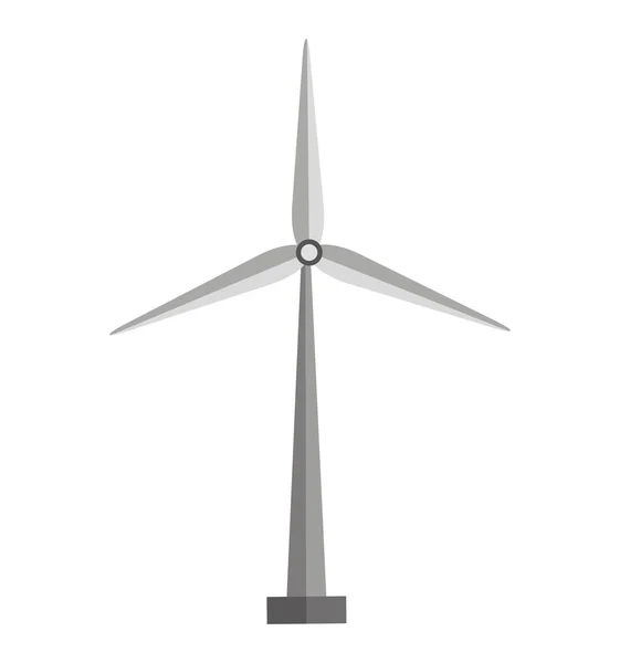 Windmolen ecologie energie pictogram — Stockvector
