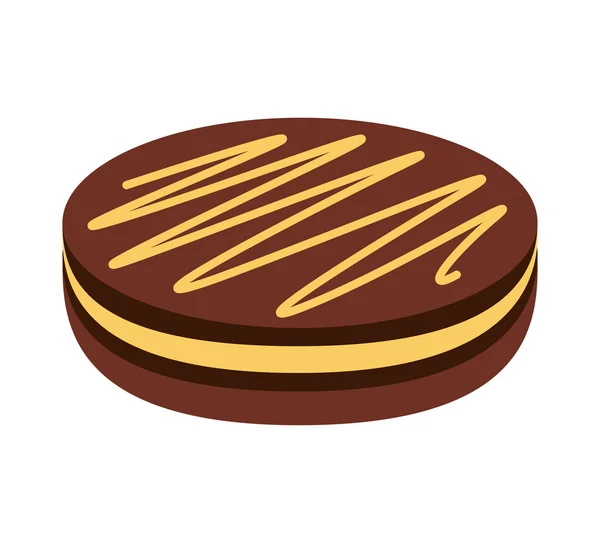 Cookies en cream zoete pictogram — Stockvector