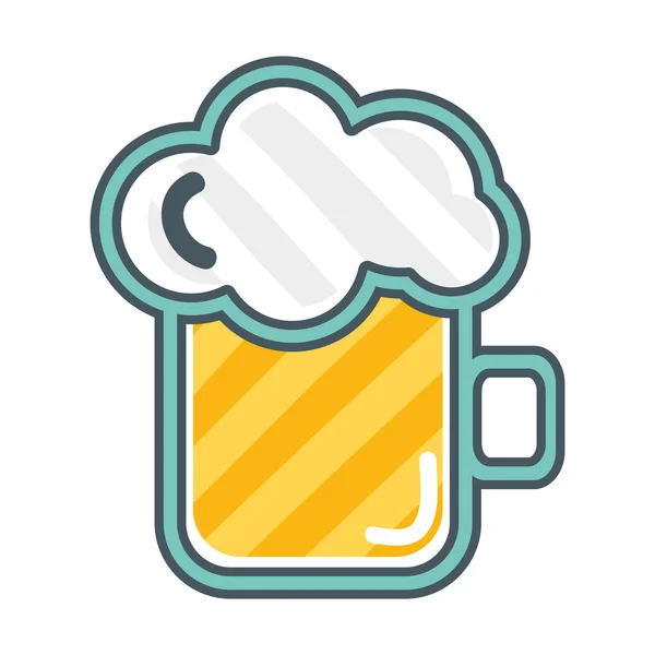 Bierkrugtrinken — Stockvektor