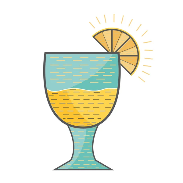 Cocktail drink design — Stock Vector