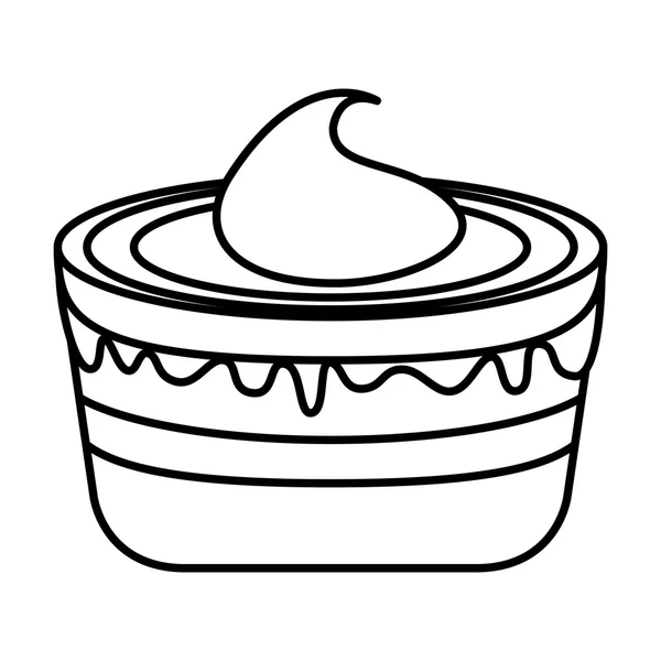 Delicioso icono de pastel dulce — Archivo Imágenes Vectoriales