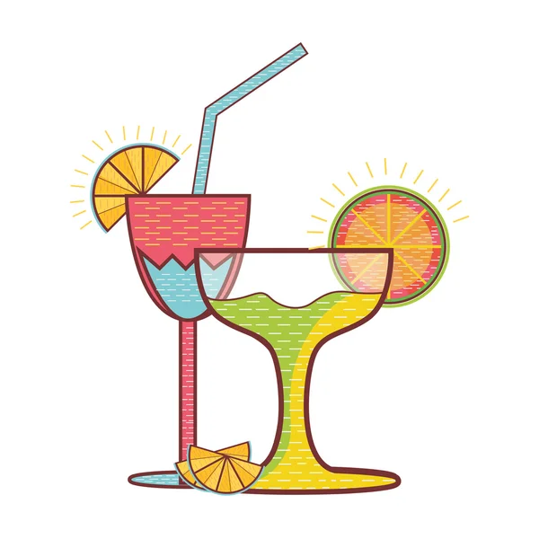 Bebida de licor de cóctel — Archivo Imágenes Vectoriales