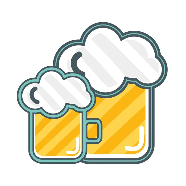 Cerveja caneca bebida — Vetor de Stock
