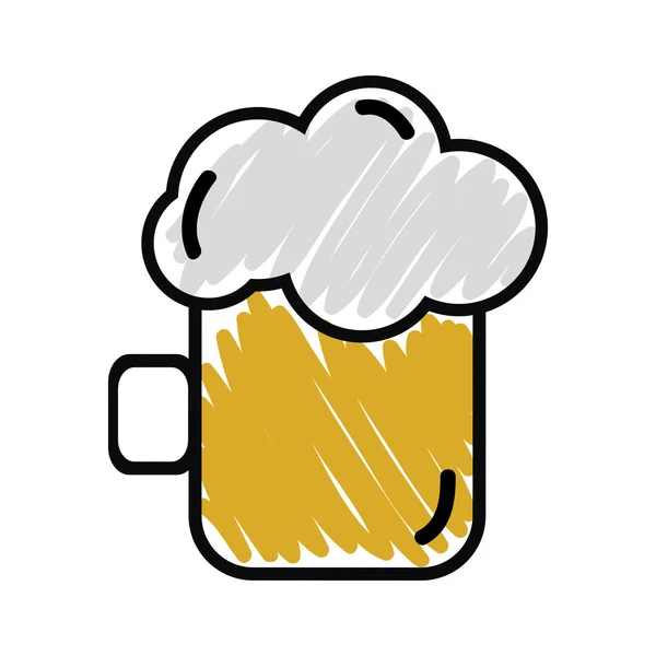 Cerveja caneca bebida — Vetor de Stock