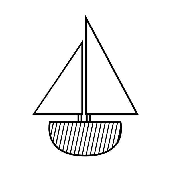 Csónak játék design — Stock Vector