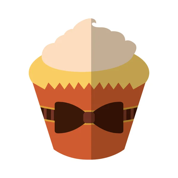 Νόστιμο cupcake γλυκό απομονωμένο εικονίδιο — Διανυσματικό Αρχείο