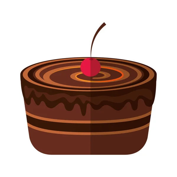 Lahodný sladký dort ikona — Stockový vektor