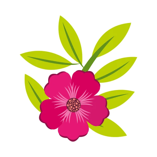 Flower plant decoration isolated icon — Stock Vector