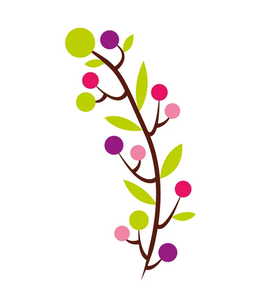Fleur plante décoration isolé icône — Image vectorielle