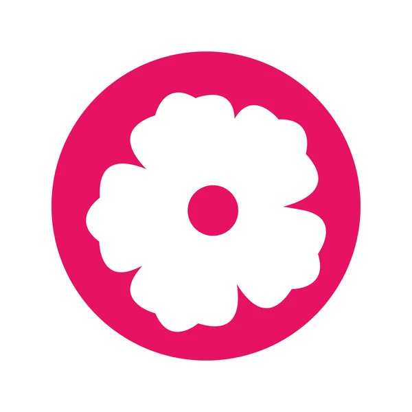 Kwiat ikona na białym tle ozdoba roślin — Wektor stockowy