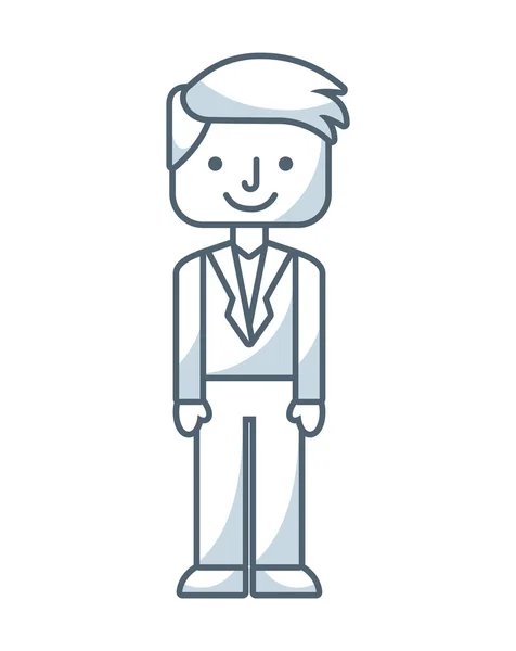 Hombre de negocios avatar icono de línea — Vector de stock