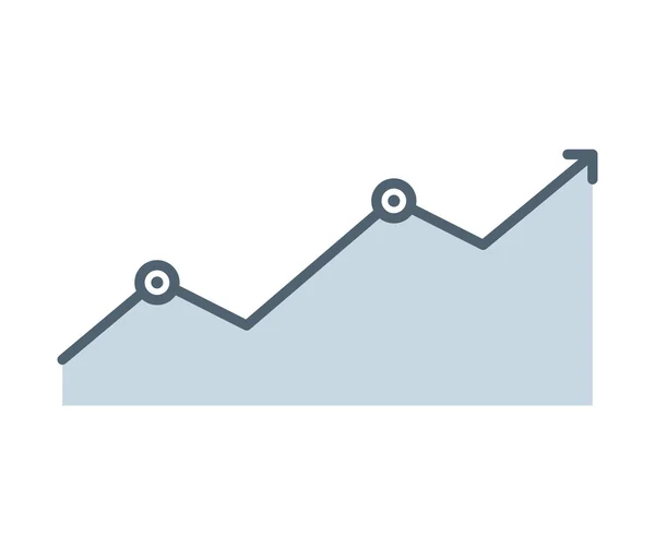 Freccia crescita icona grafica — Vettoriale Stock