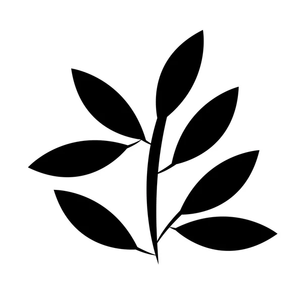 Leafs plant decoration isolated icon — Stock Vector