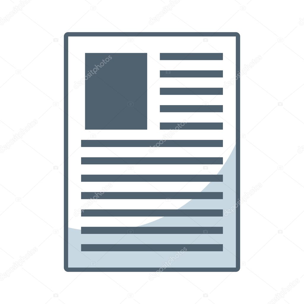 paper document flat line icon