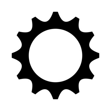 Gears Ayarları düz simgesi