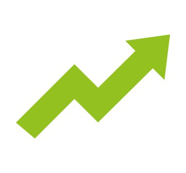 ok büyüme grafik simgesi