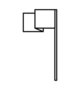 başarı bayrak izole simgesi