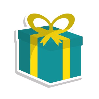 giftbox doğum günü hediyesi izole simgesi